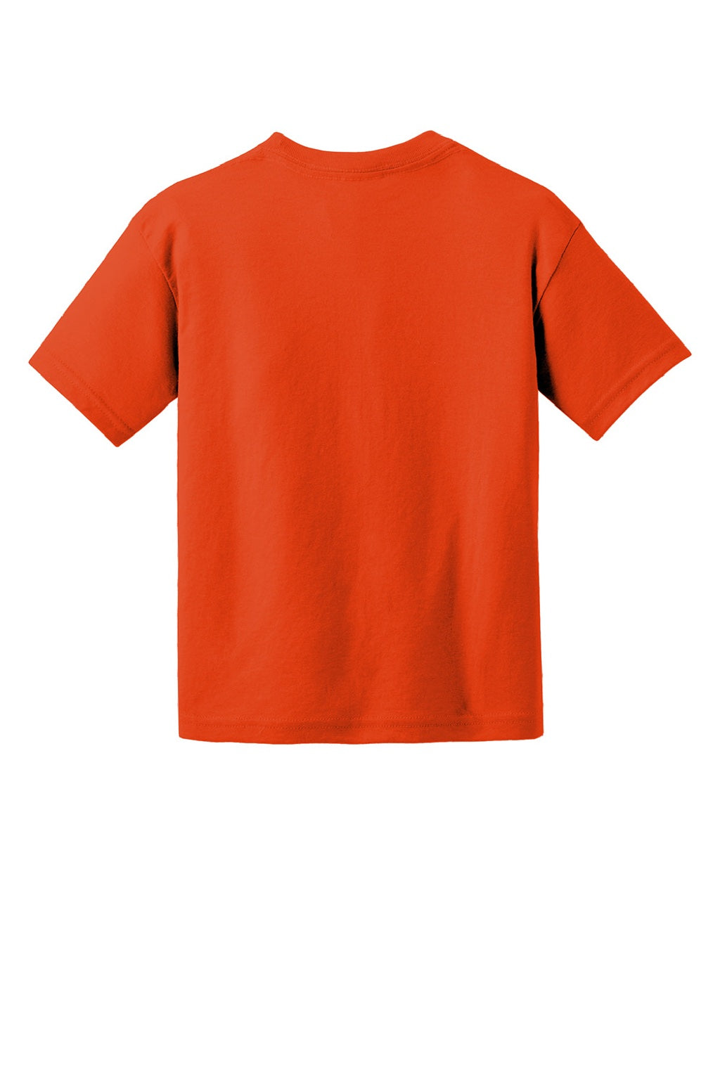 Gildan 8000B Youth DryBlend Moisture Wicking Short Sleeve Crewneck T-Shirt Orange Flat Back