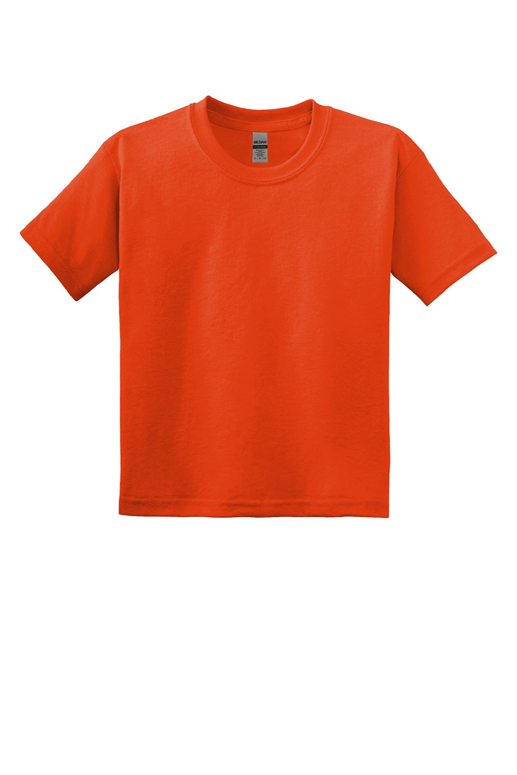 Gildan 8000B Youth DryBlend Moisture Wicking Short Sleeve Crewneck T-Shirt Orange Flat Front