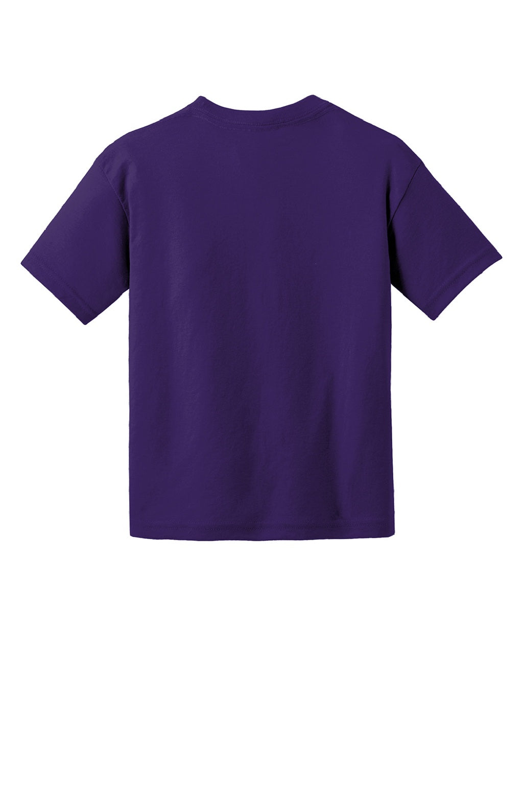Gildan 8000B Youth DryBlend Moisture Wicking Short Sleeve Crewneck T-Shirt Purple Flat Back