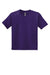 Gildan 8000B Youth DryBlend Moisture Wicking Short Sleeve Crewneck T-Shirt Purple Flat Front