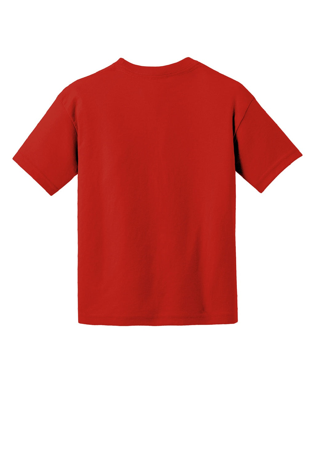 Gildan 8000B Youth DryBlend Moisture Wicking Short Sleeve Crewneck T-Shirt Red Flat Back