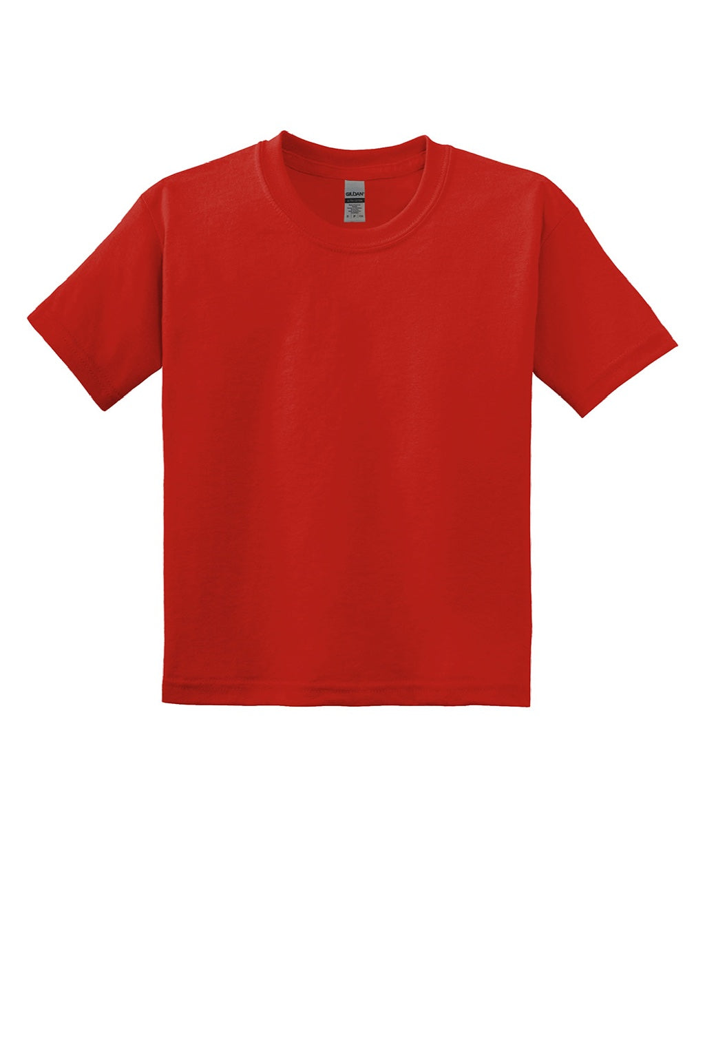 Gildan 8000B Youth DryBlend Moisture Wicking Short Sleeve Crewneck T-Shirt Red Flat Front