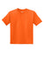 Gildan 8000B Youth DryBlend Moisture Wicking Short Sleeve Crewneck T-Shirt Safety Orange Flat Front