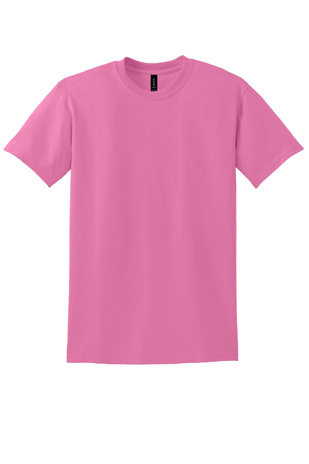 Gildan 8000 Mens DryBlend Moisture Wicking Short Sleeve Crewneck T-Shirt Azalea Pink Flat Front