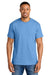 Gildan 8000 Mens DryBlend Moisture Wicking Short Sleeve Crewneck T-Shirt Carolina Blue Model Front