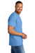 Gildan 8000 Mens DryBlend Moisture Wicking Short Sleeve Crewneck T-Shirt Carolina Blue Model Side