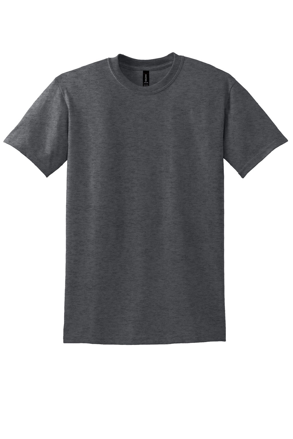 Gildan 8000 Mens DryBlend Moisture Wicking Short Sleeve Crewneck T-Shirt Heather Dark Grey Flat Front