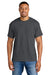 Gildan 8000 Mens DryBlend Moisture Wicking Short Sleeve Crewneck T-Shirt Heather Dark Grey Model Front