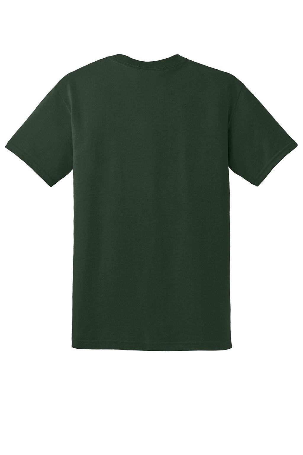 Gildan 8000 Mens DryBlend Moisture Wicking Short Sleeve Crewneck T-Shirt Forest Green Flat Back