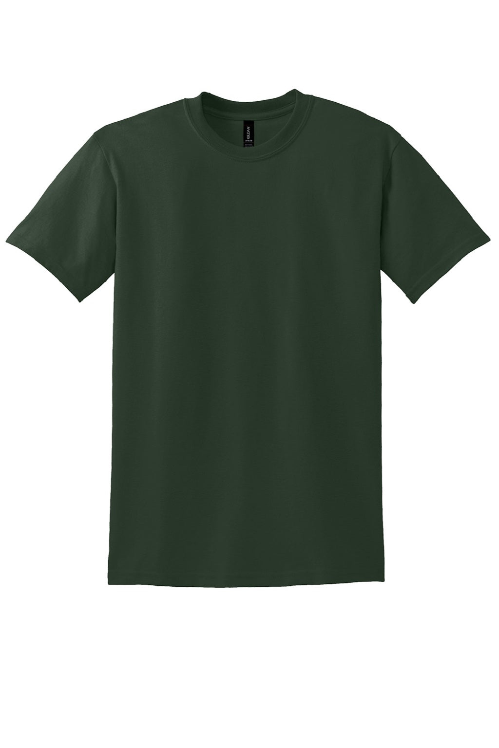 Gildan 8000 Mens DryBlend Moisture Wicking Short Sleeve Crewneck T-Shirt Forest Green Flat Front