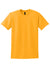 Gildan 8000 Mens DryBlend Moisture Wicking Short Sleeve Crewneck T-Shirt Gold Flat Front