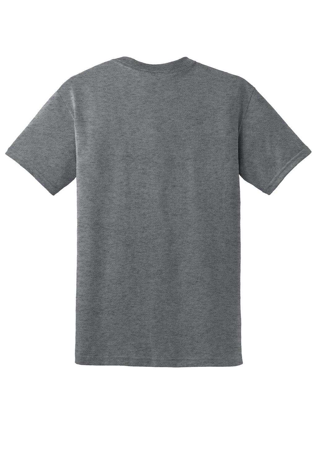 Gildan 8000 Mens DryBlend Moisture Wicking Short Sleeve Crewneck T-Shirt Heather Graphite Grey Flat Back