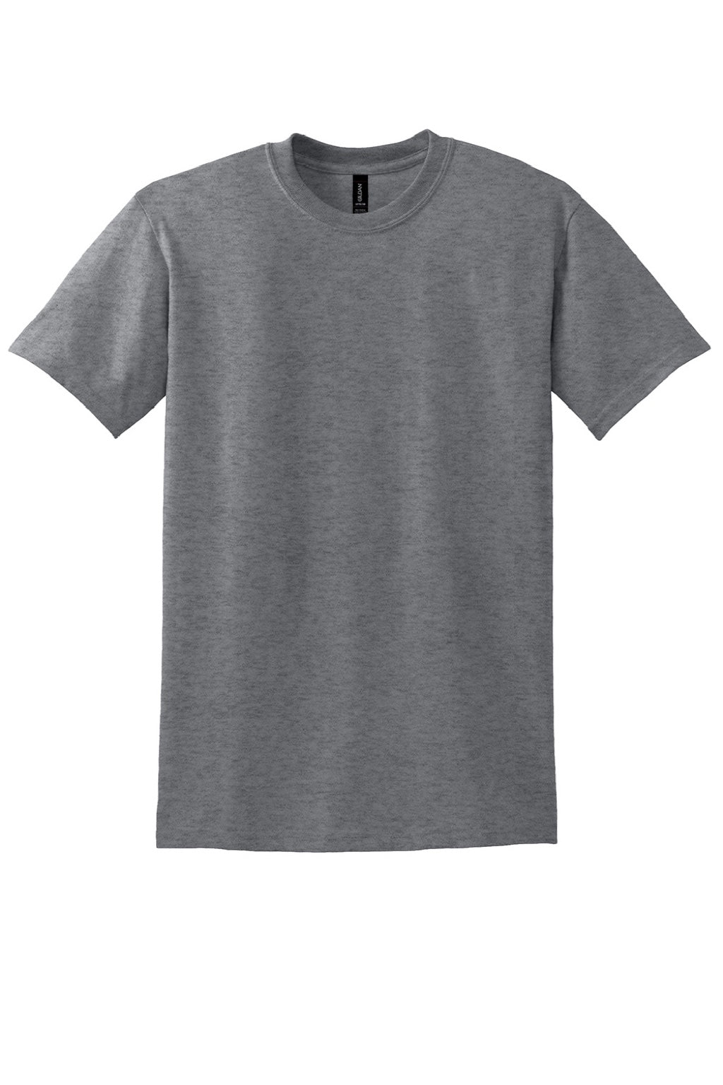 Gildan 8000 Mens DryBlend Moisture Wicking Short Sleeve Crewneck T-Shirt Heather Graphite Grey Flat Front