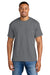 Gildan 8000 Mens DryBlend Moisture Wicking Short Sleeve Crewneck T-Shirt Heather Graphite Grey Model Front