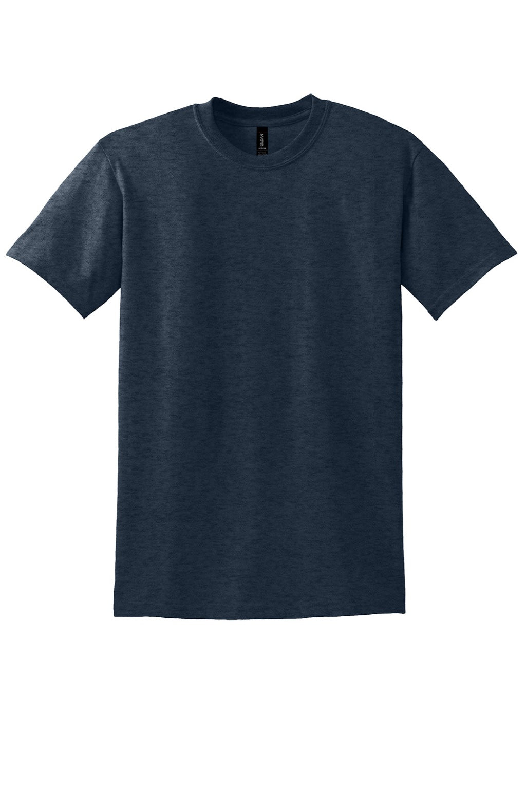 Gildan 8000 Mens DryBlend Moisture Wicking Short Sleeve Crewneck T-Shirt Heather Dark Navy Blue Flat Front