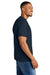 Gildan 8000 Mens DryBlend Moisture Wicking Short Sleeve Crewneck T-Shirt Heather Dark Navy Blue Model Side