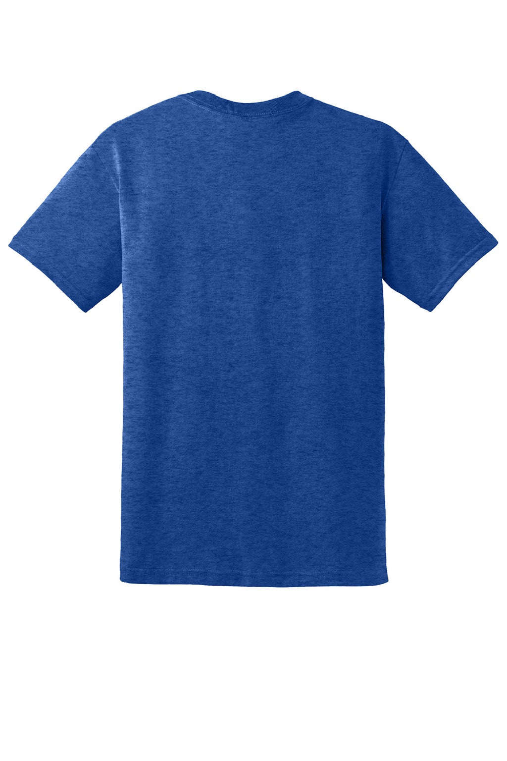 Gildan 8000 Mens DryBlend Moisture Wicking Short Sleeve Crewneck T-Shirt Heather Deep Royal Blue Flat Back