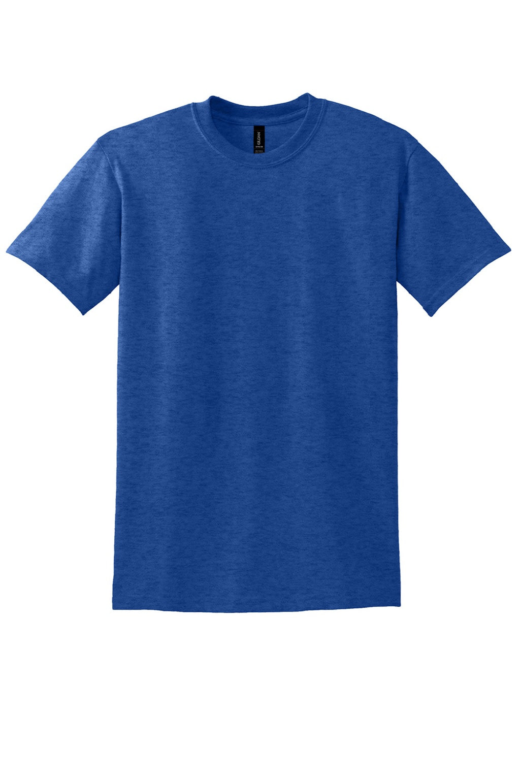 Gildan 8000 Mens DryBlend Moisture Wicking Short Sleeve Crewneck T-Shirt Heather Deep Royal Blue Flat Front