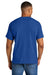 Gildan 8000 Mens DryBlend Moisture Wicking Short Sleeve Crewneck T-Shirt Heather Deep Royal Blue Model Back