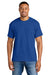 Gildan 8000 Mens DryBlend Moisture Wicking Short Sleeve Crewneck T-Shirt Heather Deep Royal Blue Model Front