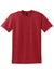 Gildan 8000 Mens DryBlend Moisture Wicking Short Sleeve Crewneck T-Shirt Heather Scarlet Red Flat Front