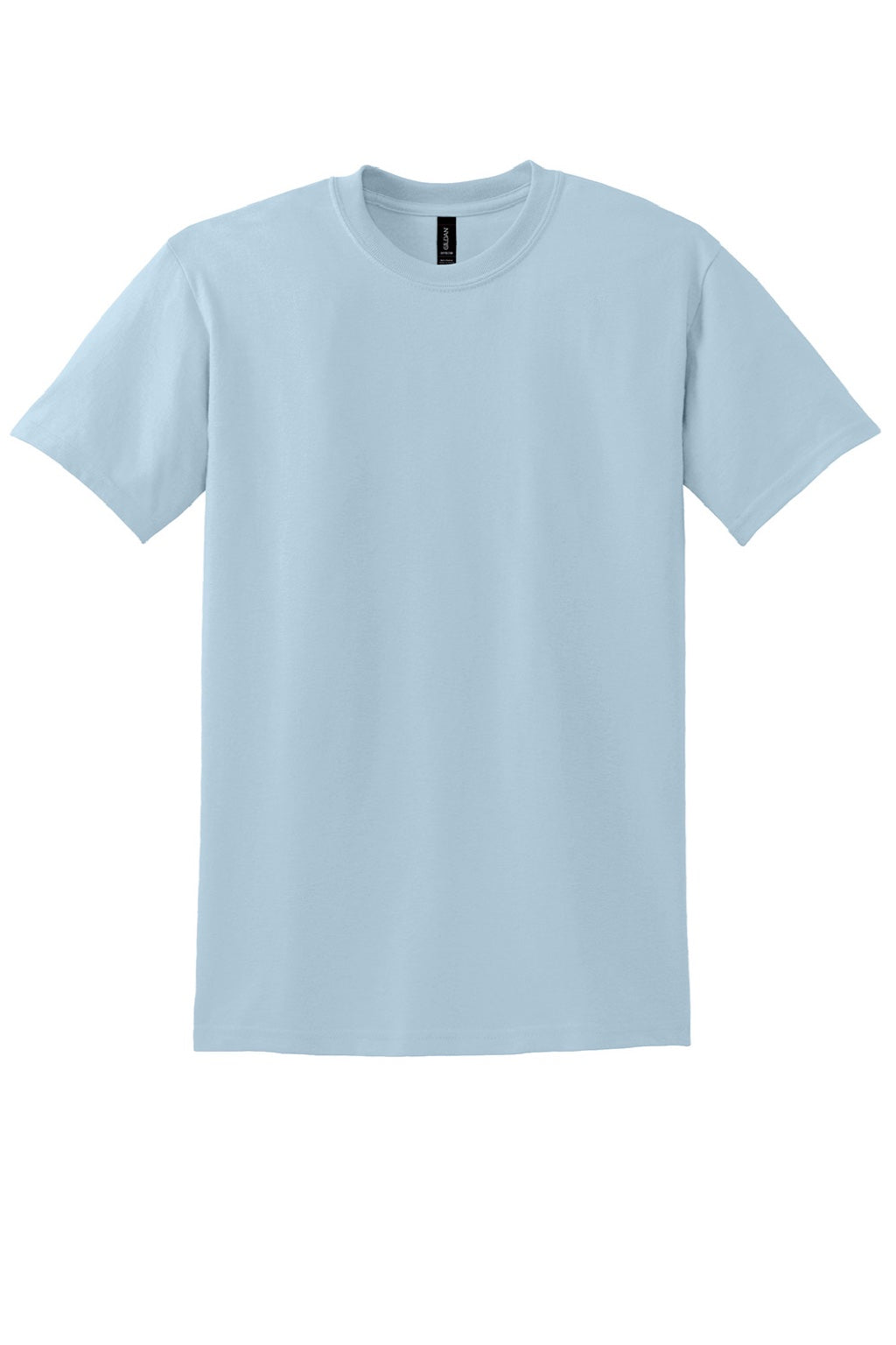 Gildan 8000 Mens DryBlend Moisture Wicking Short Sleeve Crewneck T-Shirt Light Blue Flat Front