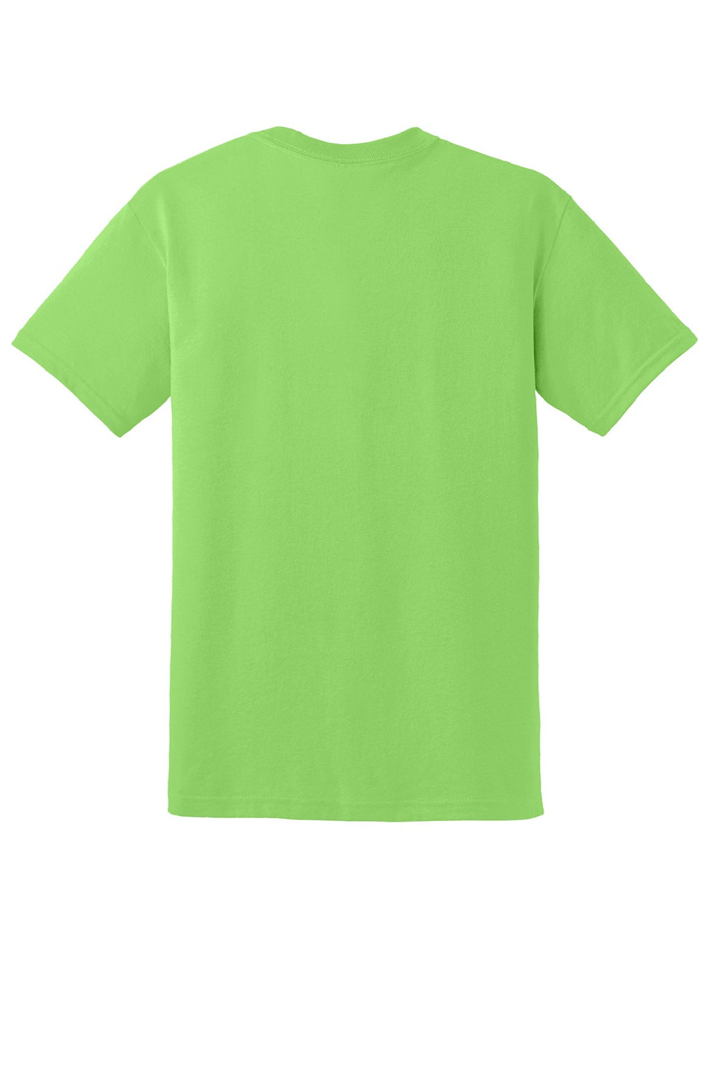Gildan 8000 Mens DryBlend Moisture Wicking Short Sleeve Crewneck T-Shirt Lime Green Flat Back