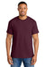 Gildan 8000 Mens DryBlend Moisture Wicking Short Sleeve Crewneck T-Shirt Maroon Model Front