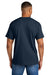 Gildan 8000 Mens DryBlend Moisture Wicking Short Sleeve Crewneck T-Shirt Navy Blue Model Back