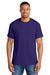 Gildan 8000 Mens DryBlend Moisture Wicking Short Sleeve Crewneck T-Shirt Purple Model Front