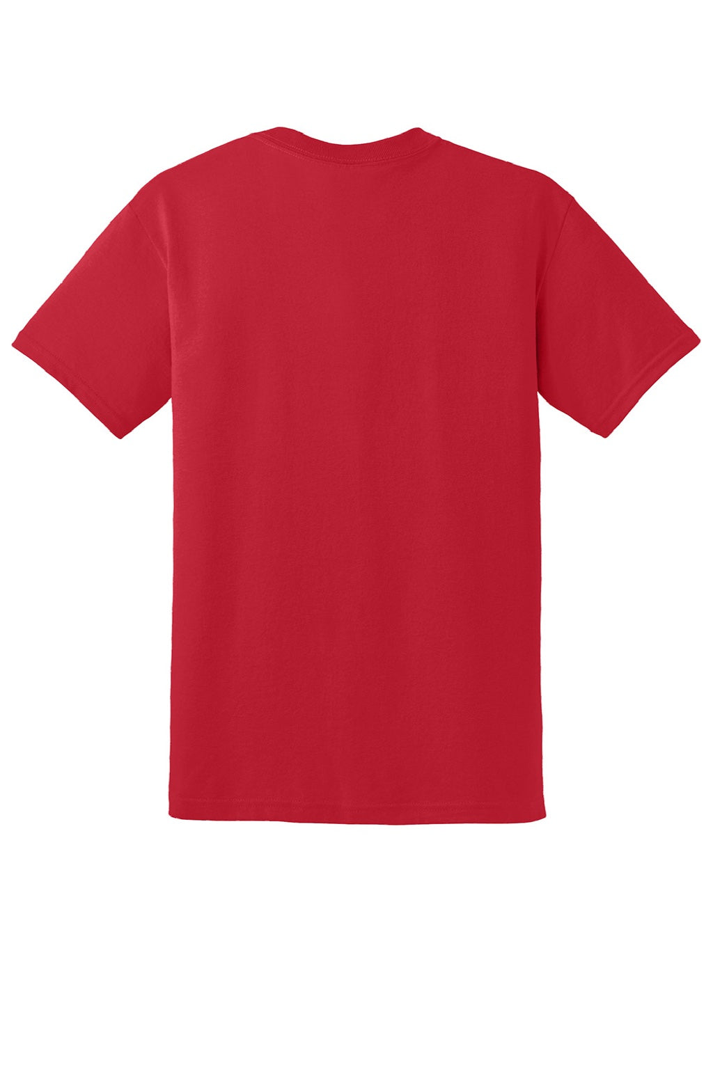 Gildan 8000 Mens DryBlend Moisture Wicking Short Sleeve Crewneck T-Shirt Red Flat Back