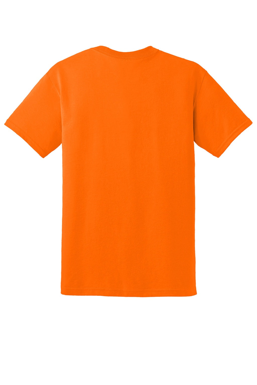 Gildan 8000 Mens DryBlend Moisture Wicking Short Sleeve Crewneck T-Shirt Safety Orange Flat Back