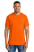 Gildan 8000 Mens DryBlend Moisture Wicking Short Sleeve Crewneck T-Shirt Safety Orange Model Front