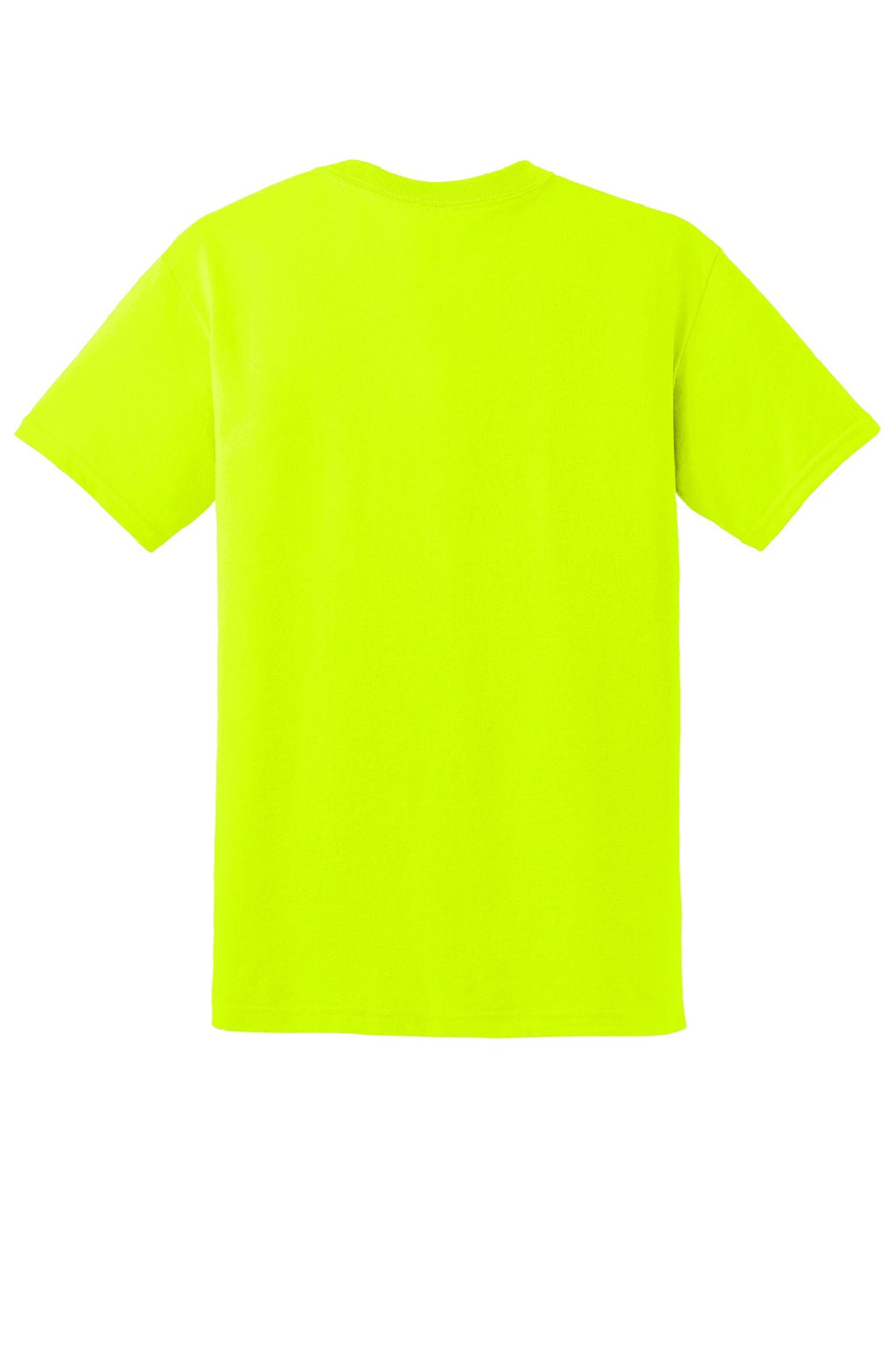 Gildan 8000 Mens DryBlend Moisture Wicking Short Sleeve Crewneck T-Shirt Safety Green Flat Back