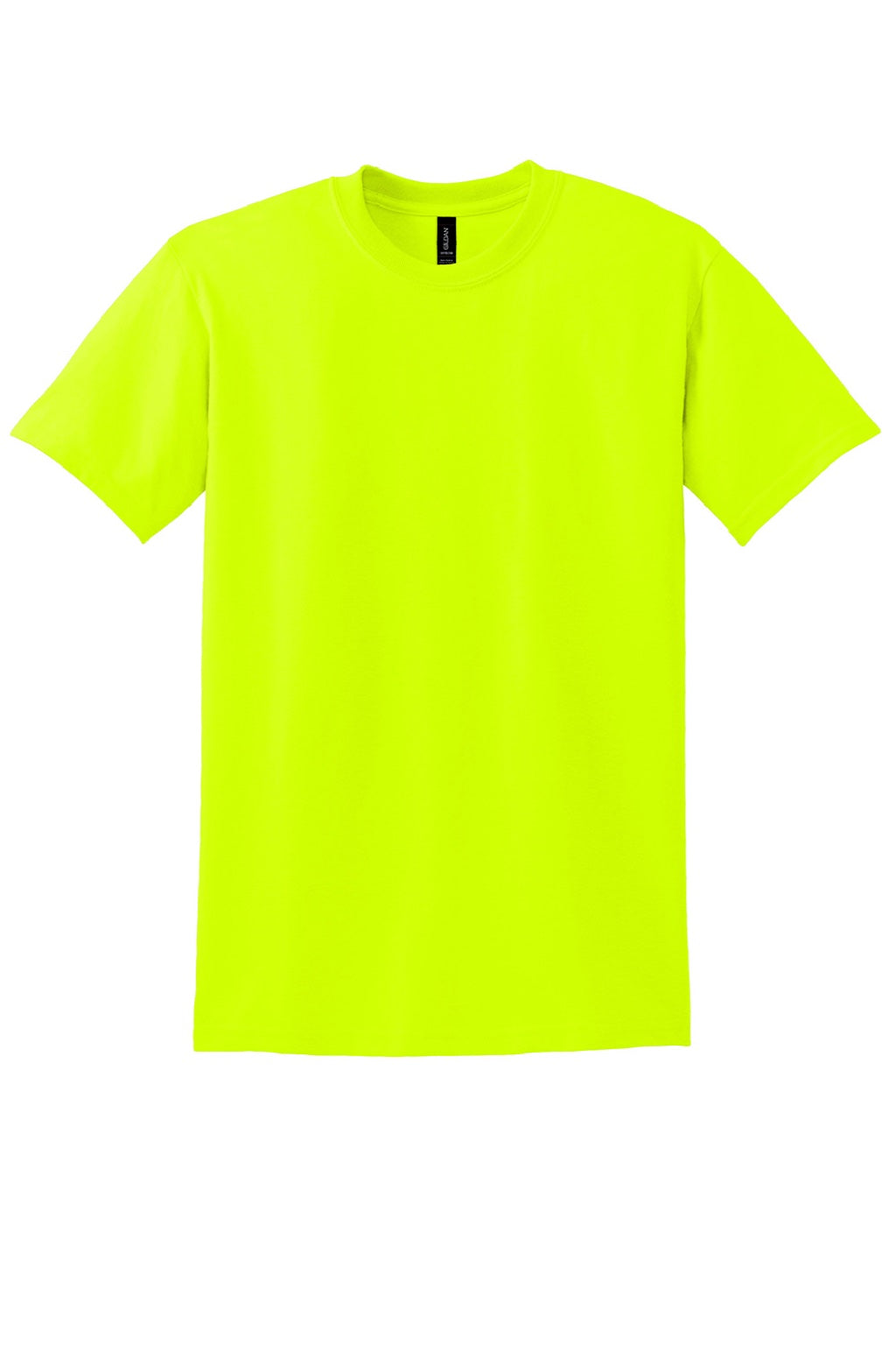 Gildan 8000 Mens DryBlend Moisture Wicking Short Sleeve Crewneck T-Shirt Safety Green Flat Front
