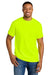 Gildan 8000 Mens DryBlend Moisture Wicking Short Sleeve Crewneck T-Shirt Safety Green Model Front