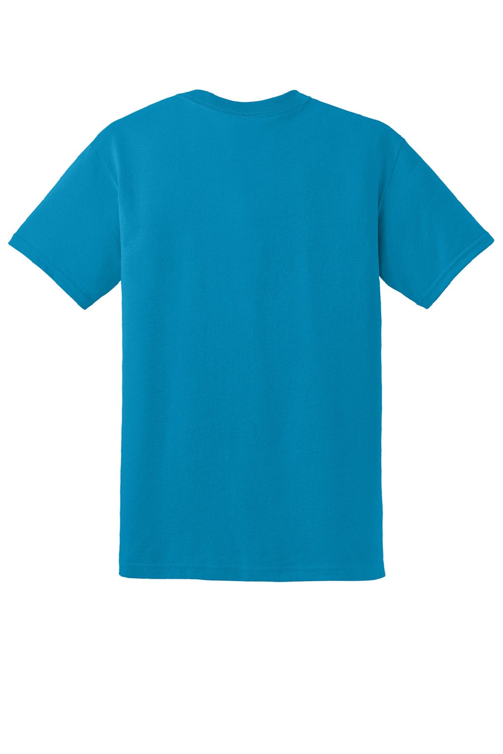 Gildan 8000 Mens DryBlend Moisture Wicking Short Sleeve Crewneck T-Shirt Sapphire Blue Flat Back