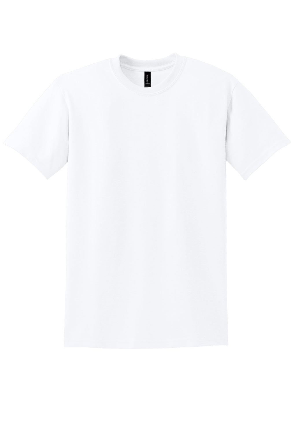 Gildan 8000 Mens DryBlend Moisture Wicking Short Sleeve Crewneck T-Shirt White Flat Front