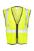 Kishigo 1547-1548 Unisex Zippered Mesh Economy Class 2 Vest Lime Green Flat Front
