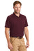 CornerStone CS418/TLCS418 Mens Select Moisture Wicking Short Sleeve Polo Shirt Maroon Model 3q