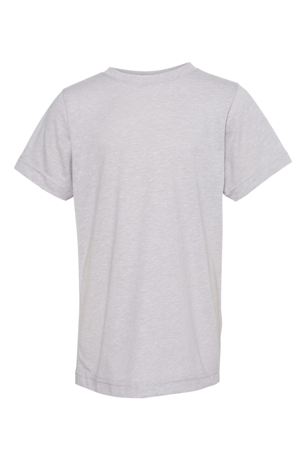 LAT 6191 Youth Harborside Melange Short Sleeve Crewneck T-Shirt Grey Flat Front