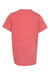 LAT 6191 Youth Harborside Melange Short Sleeve Crewneck T-Shirt Red Flat Back