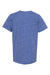 LAT 6191 Youth Harborside Melange Short Sleeve Crewneck T-Shirt Royal Blue Flat Back