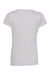 LAT 3591 Womens Harborside Melange Short Sleeve V-Neck T-Shirt Grey Flat Back