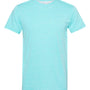 LAT Mens Harborside Melange Short Sleeve Crewneck T-Shirt - Caribbean Blue - NEW