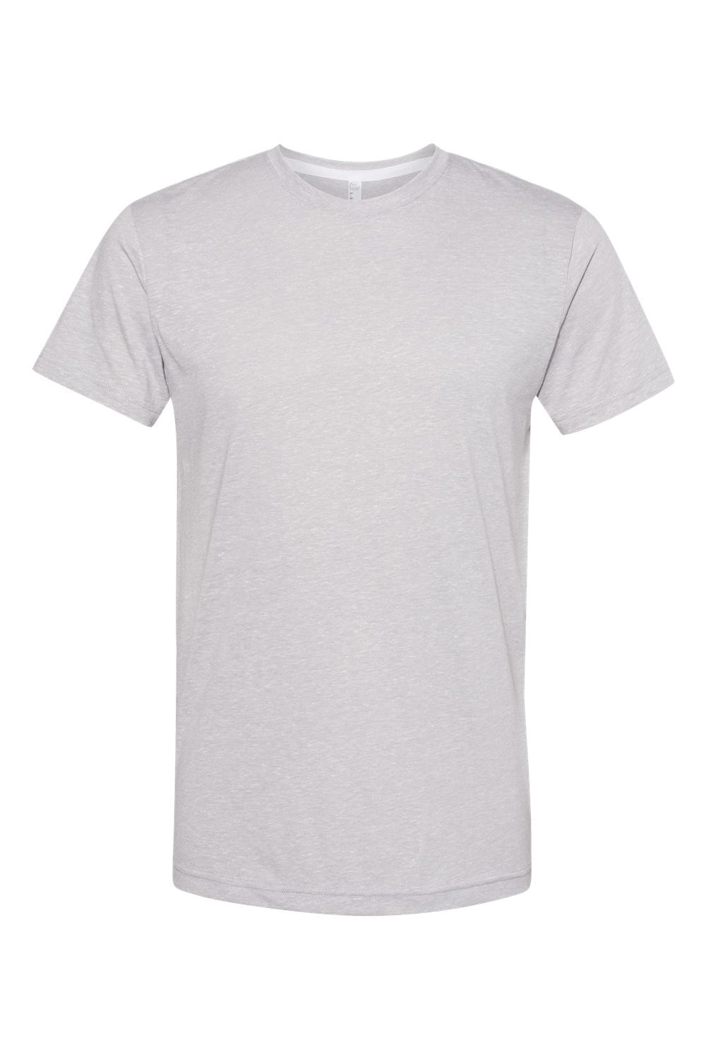 LAT 6991 Mens Harborside Melange Short Sleeve Crewneck T-Shirt Grey Flat Front