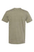 LAT 6991 Mens Harborside Melange Short Sleeve Crewneck T-Shirt Military Green Flat Back