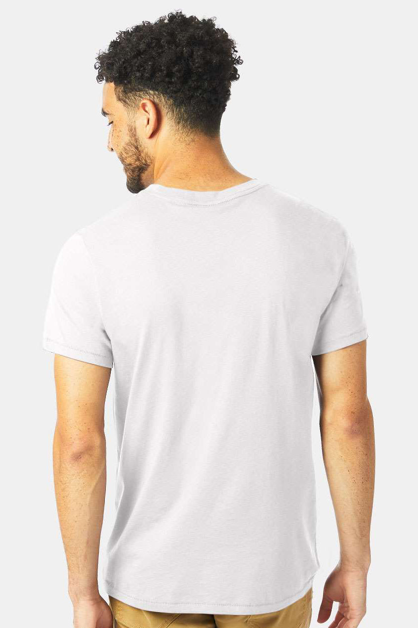 Alternative 6005 Mens Organic Short Sleeve Crewneck T-Shirt Earth White Model Back