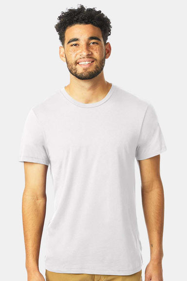 Alternative 6005 Mens Organic Short Sleeve Crewneck T-Shirt Earth White Model Front