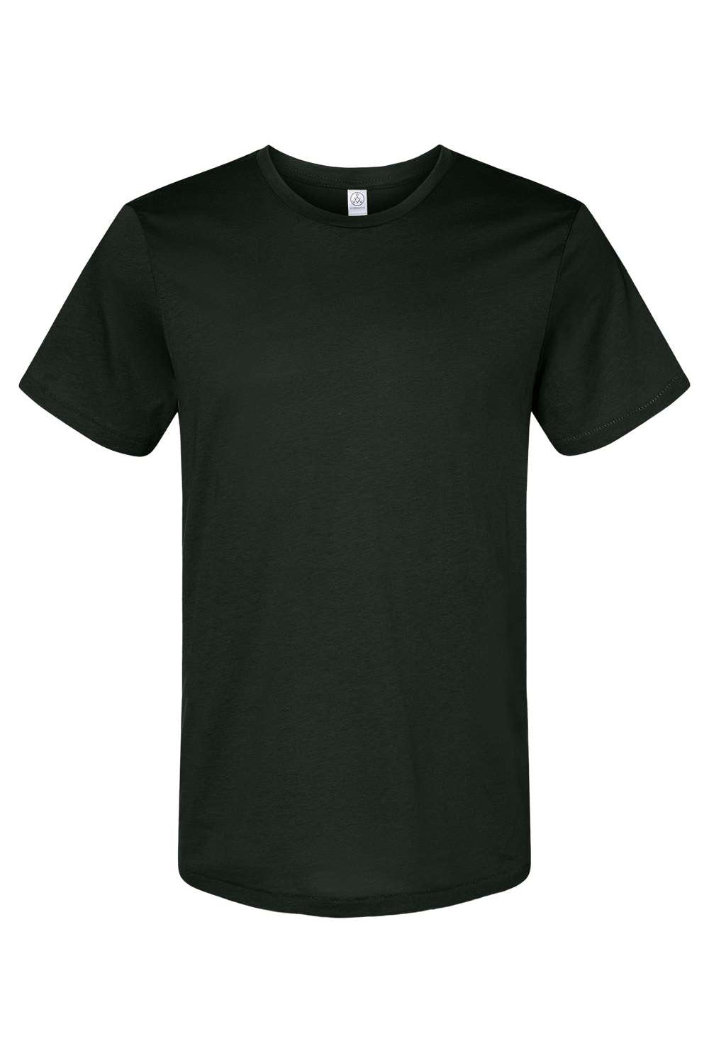 Alternative 6005 Mens Organic Short Sleeve Crewneck T-Shirt True Black Flat Front